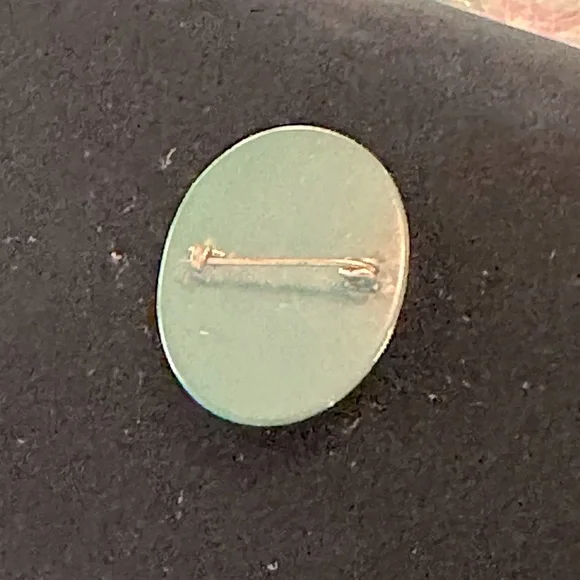 RARE Antique Victorian Mourning Cameo Brooch/Pin Vulcanite Dark Green - Picture 5 of 8